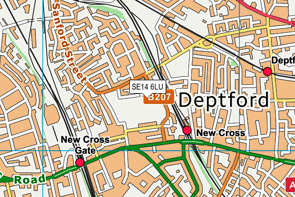 Fordham Park map (SE14 6LU) - OS VectorMap District (Ordnance Survey)