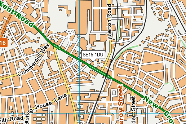 SE15 1DU map - OS VectorMap District (Ordnance Survey)
