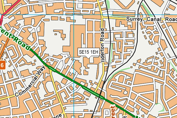SE15 1EH map - OS VectorMap District (Ordnance Survey)