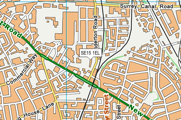 SE15 1EL map - OS VectorMap District (Ordnance Survey)