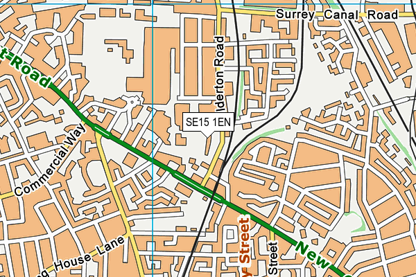 SE15 1EN map - OS VectorMap District (Ordnance Survey)