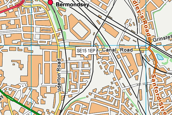 SE15 1EP map - OS VectorMap District (Ordnance Survey)