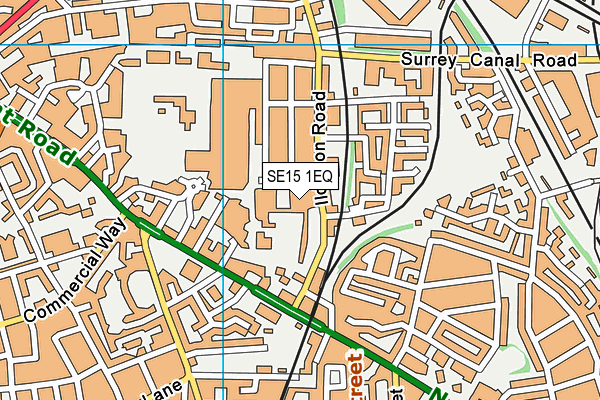 SE15 1EQ map - OS VectorMap District (Ordnance Survey)