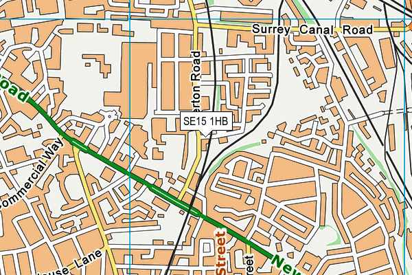 SE15 1HB map - OS VectorMap District (Ordnance Survey)