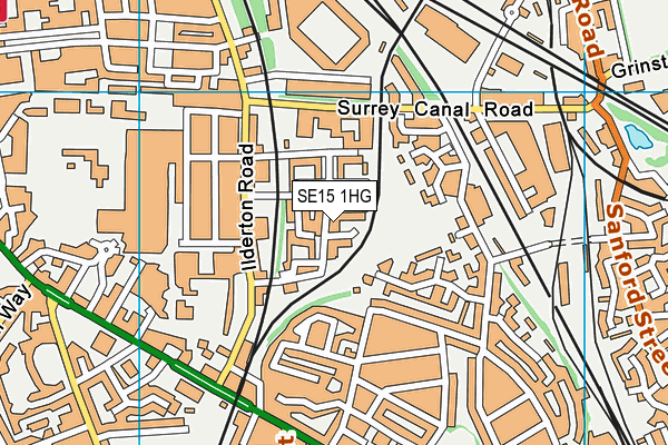 SE15 1HG map - OS VectorMap District (Ordnance Survey)