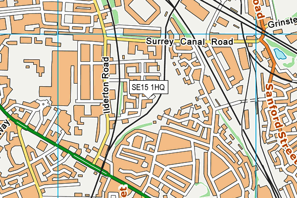 SE15 1HQ map - OS VectorMap District (Ordnance Survey)