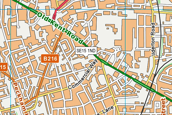 SE15 1ND map - OS VectorMap District (Ordnance Survey)