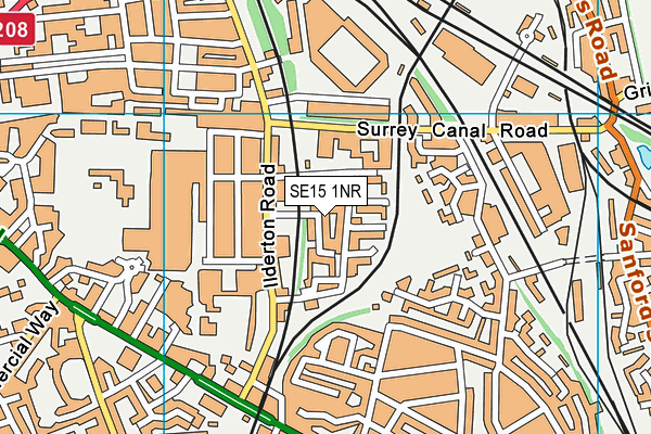 SE15 1NR map - OS VectorMap District (Ordnance Survey)