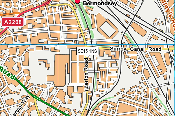 SE15 1NS map - OS VectorMap District (Ordnance Survey)