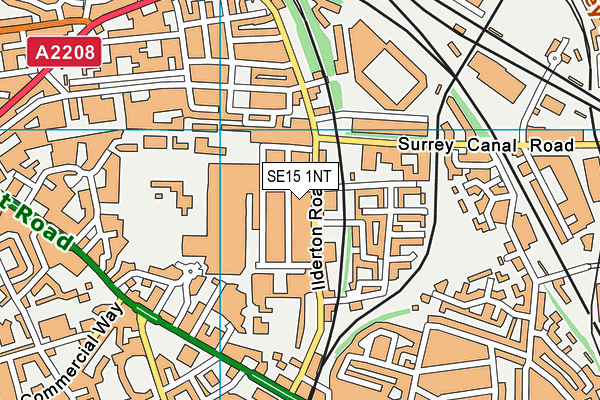SE15 1NT map - OS VectorMap District (Ordnance Survey)