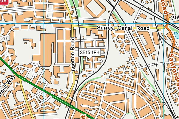 SE15 1PH map - OS VectorMap District (Ordnance Survey)