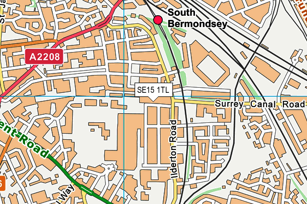 SE15 1TL map - OS VectorMap District (Ordnance Survey)