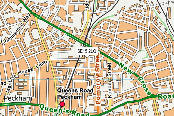 SE15 2LQ map - OS VectorMap District (Ordnance Survey)