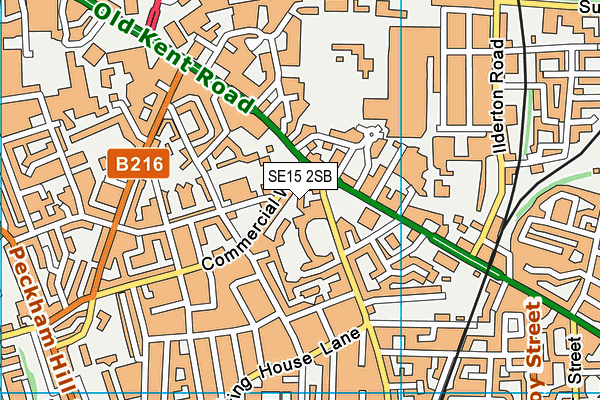 SE15 2SB map - OS VectorMap District (Ordnance Survey)