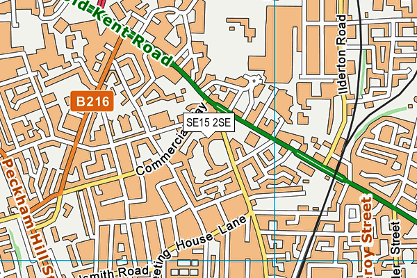 SE15 2SE map - OS VectorMap District (Ordnance Survey)