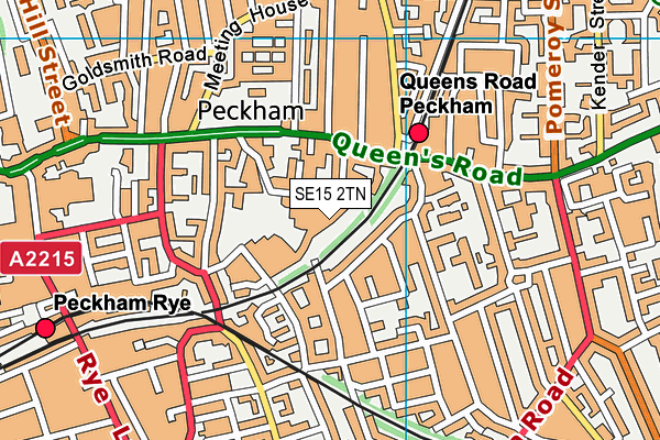 SE15 2TN map - OS VectorMap District (Ordnance Survey)