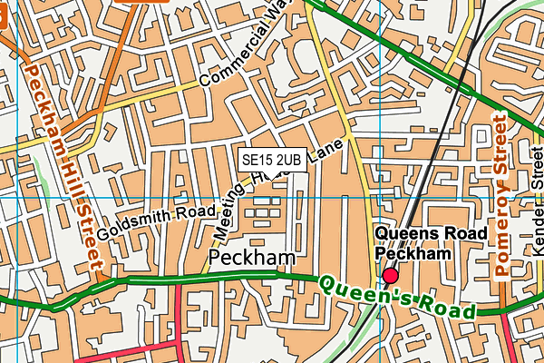 Acorn Tenants Hall (Closed) map (SE15 2UB) - OS VectorMap District (Ordnance Survey)