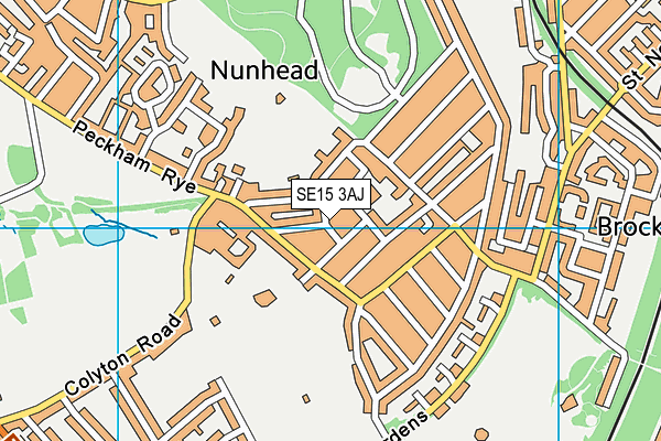 SE15 3AJ map - OS VectorMap District (Ordnance Survey)