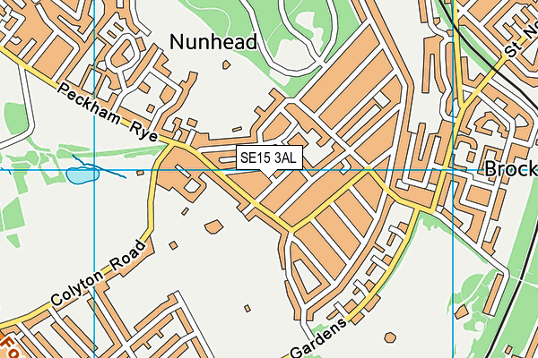 SE15 3AL map - OS VectorMap District (Ordnance Survey)