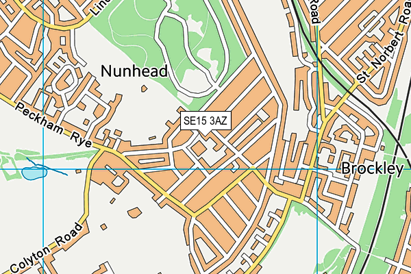 Newland Academy map (SE15 3AZ) - OS VectorMap District (Ordnance Survey)