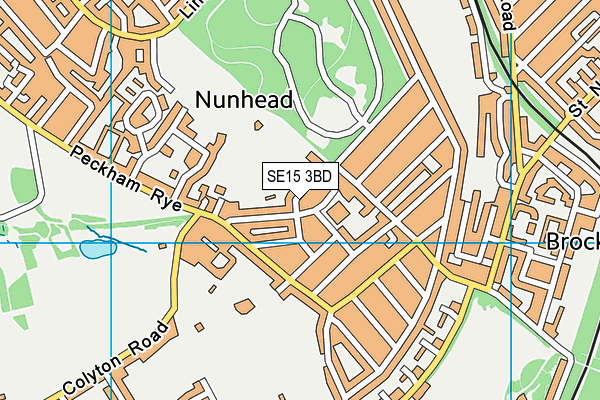 SE15 3BD map - OS VectorMap District (Ordnance Survey)