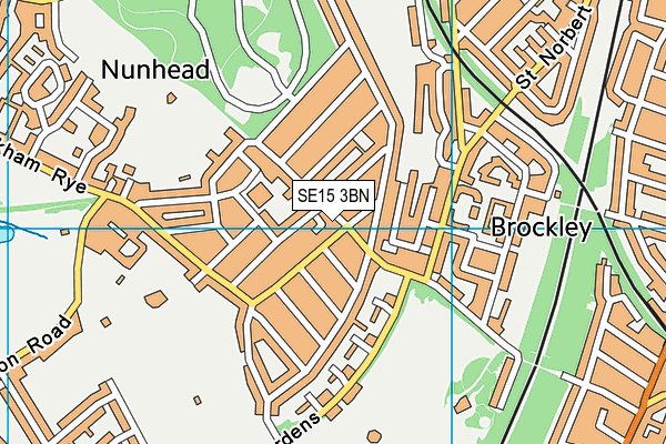 SE15 3BN map - OS VectorMap District (Ordnance Survey)