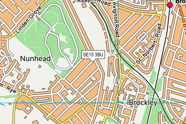 SE15 3BU map - OS VectorMap District (Ordnance Survey)