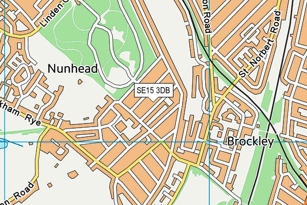 SE15 3DB map - OS VectorMap District (Ordnance Survey)