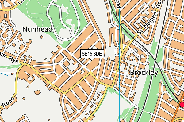 SE15 3DE map - OS VectorMap District (Ordnance Survey)
