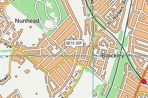 SE15 3DF map - OS VectorMap District (Ordnance Survey)