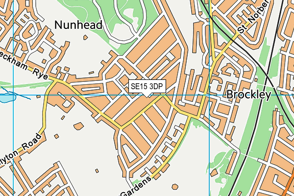 SE15 3DP map - OS VectorMap District (Ordnance Survey)