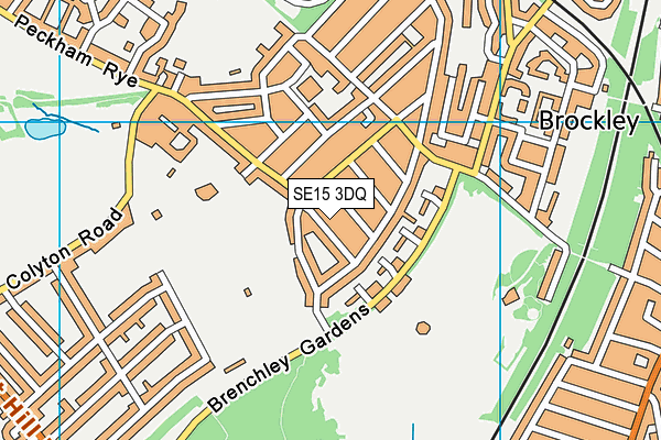 SE15 3DQ map - OS VectorMap District (Ordnance Survey)