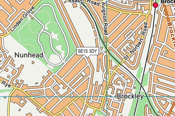 SE15 3DY map - OS VectorMap District (Ordnance Survey)