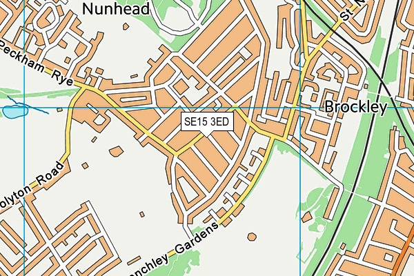 SE15 3ED map - OS VectorMap District (Ordnance Survey)