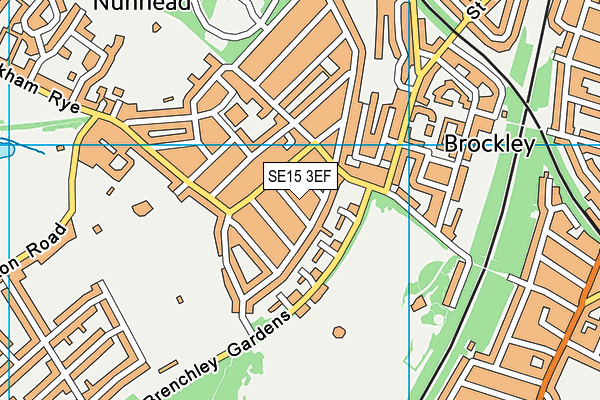 SE15 3EF map - OS VectorMap District (Ordnance Survey)
