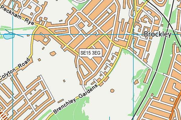 SE15 3EG map - OS VectorMap District (Ordnance Survey)