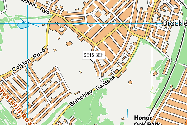 SE15 3EH map - OS VectorMap District (Ordnance Survey)