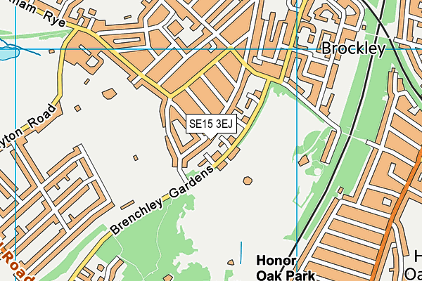 SE15 3EJ map - OS VectorMap District (Ordnance Survey)