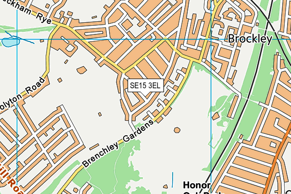 SE15 3EL map - OS VectorMap District (Ordnance Survey)