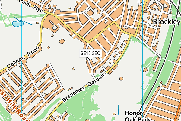 SE15 3EQ map - OS VectorMap District (Ordnance Survey)