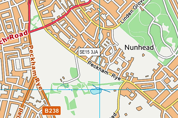 SE15 3JA map - OS VectorMap District (Ordnance Survey)