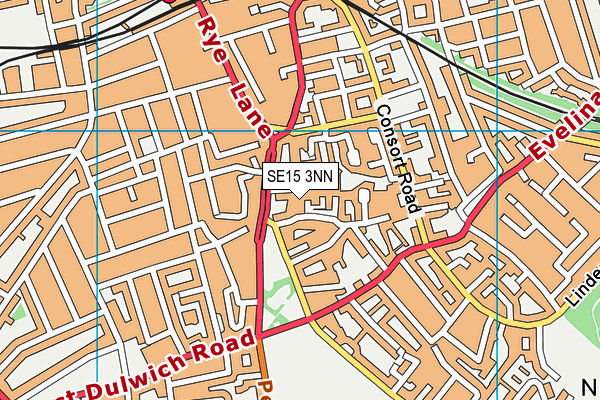 SE15 3NN map - OS VectorMap District (Ordnance Survey)