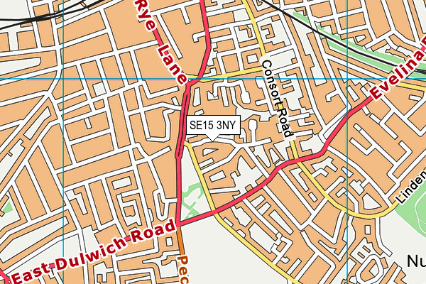 SE15 3NY map - OS VectorMap District (Ordnance Survey)