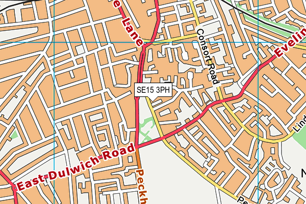 SE15 3PH map - OS VectorMap District (Ordnance Survey)