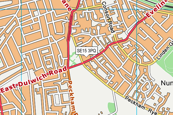 SE15 3PQ map - OS VectorMap District (Ordnance Survey)
