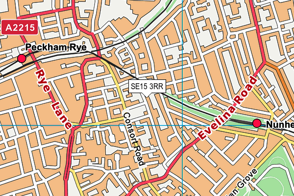 SE15 3RR map - OS VectorMap District (Ordnance Survey)