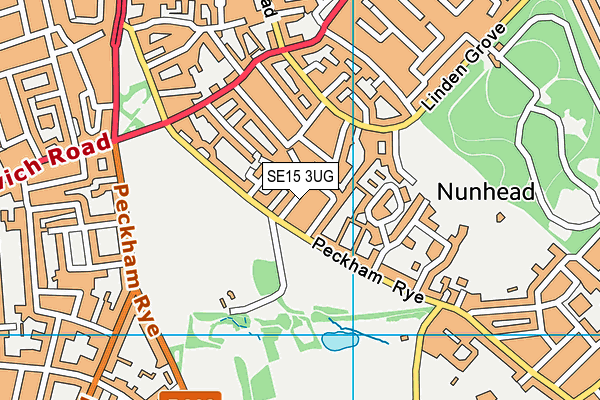 SE15 3UG map - OS VectorMap District (Ordnance Survey)