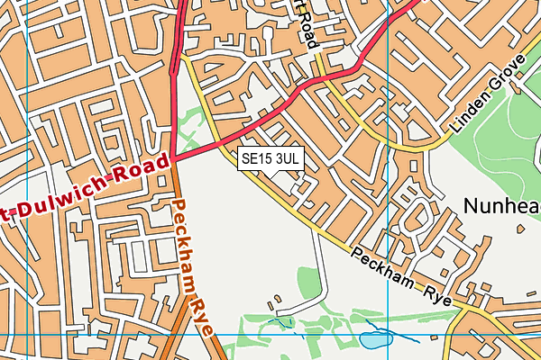 SE15 3UL map - OS VectorMap District (Ordnance Survey)