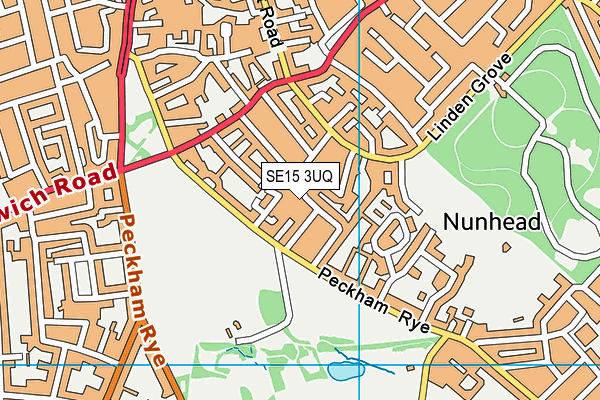 SE15 3UQ map - OS VectorMap District (Ordnance Survey)