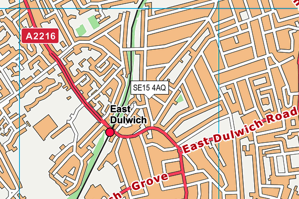 SE15 4AQ map - OS VectorMap District (Ordnance Survey)